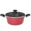Cuisson<Gifi Faitout aluminium rouge ø 24 cm