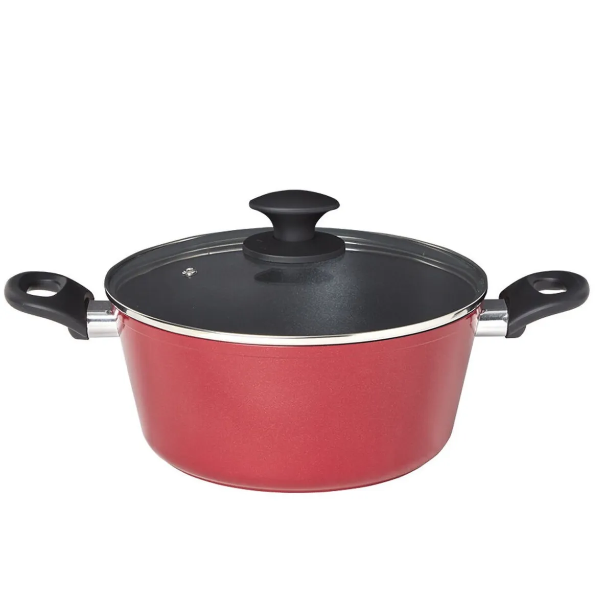 Cuisson<Gifi Faitout aluminium rouge ø 24 cm