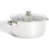 Cuisson<Gifi Faitout tous feux dont induction inox et verre Ø25,5cm