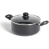 Cuisson<Gifi Faitout tous feux sauf induction aluminium noir Ø24cm