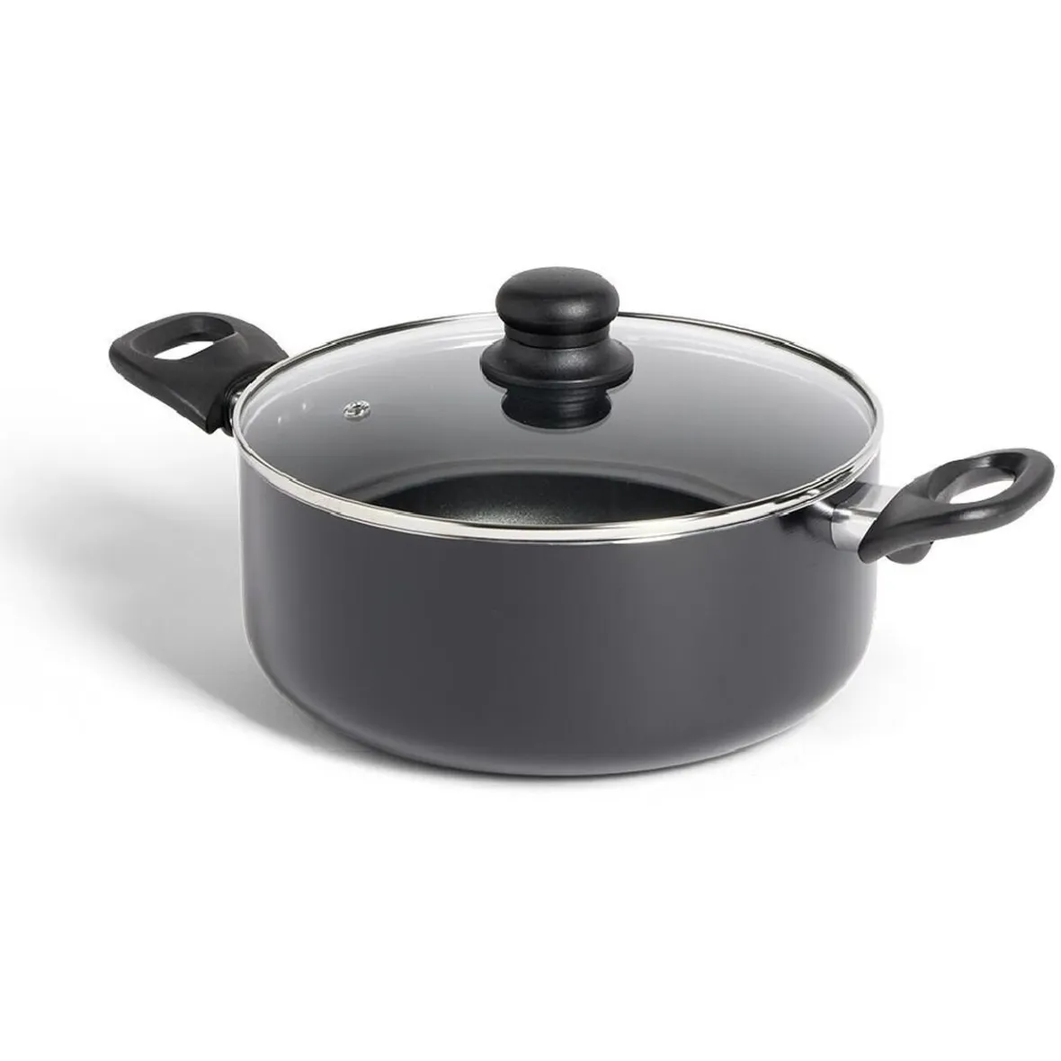 Cuisson<Gifi Faitout tous feux sauf induction aluminium noir Ø24cm