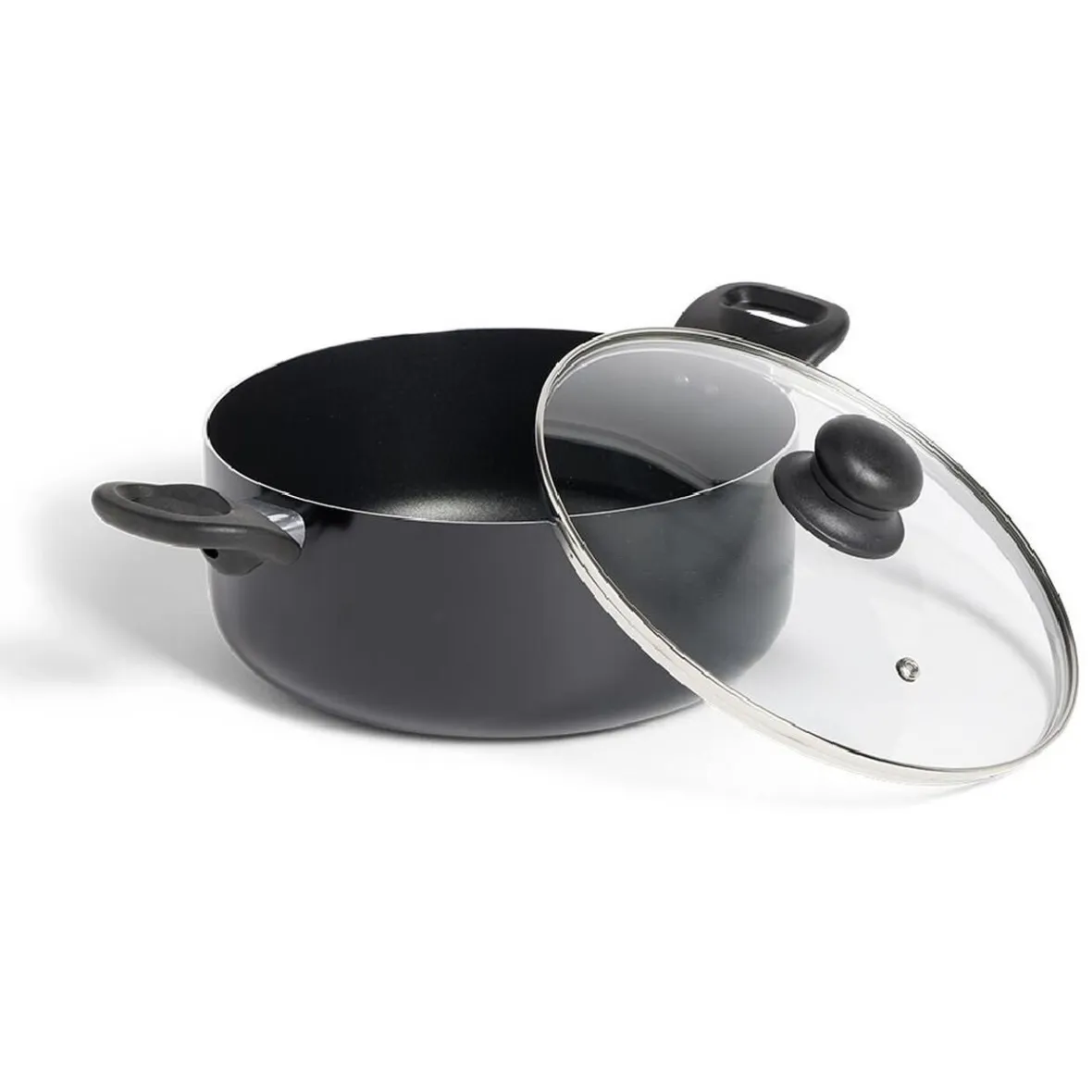 Cuisson<Gifi Faitout tous feux sauf induction aluminium noir Ø24cm