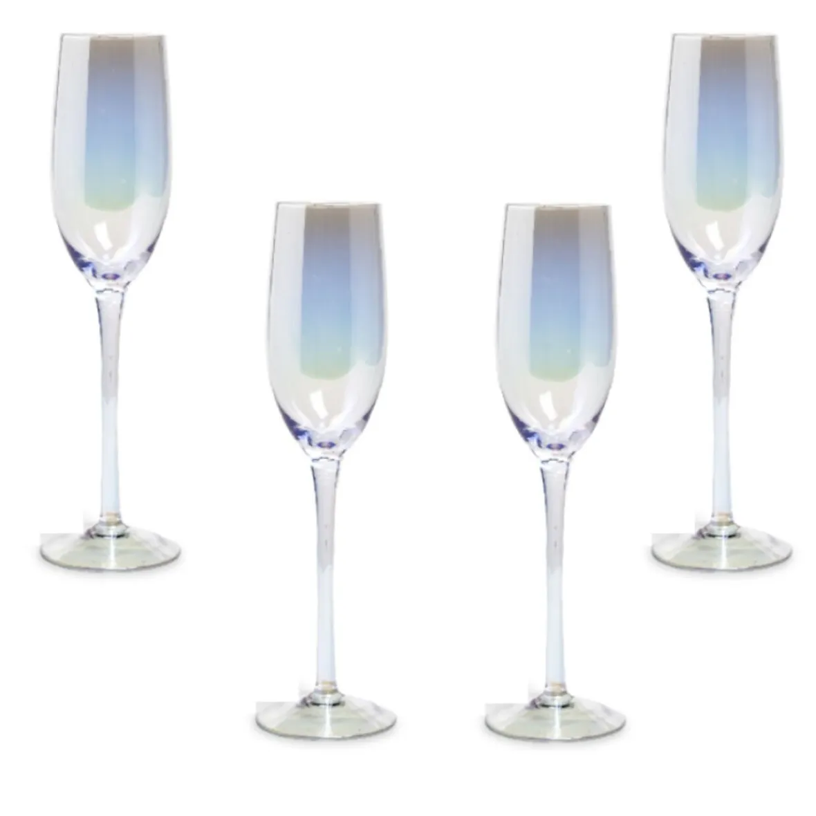 Gifi Flûte à champagne irisé collection Noël givré x4| Vaisselle Et Accessoires De Table