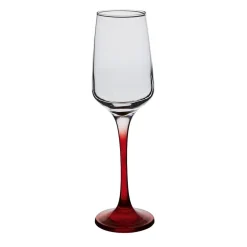 Gifi Flûte à champagne rouge translucide x6| Vaisselle Et Accessoires De Table