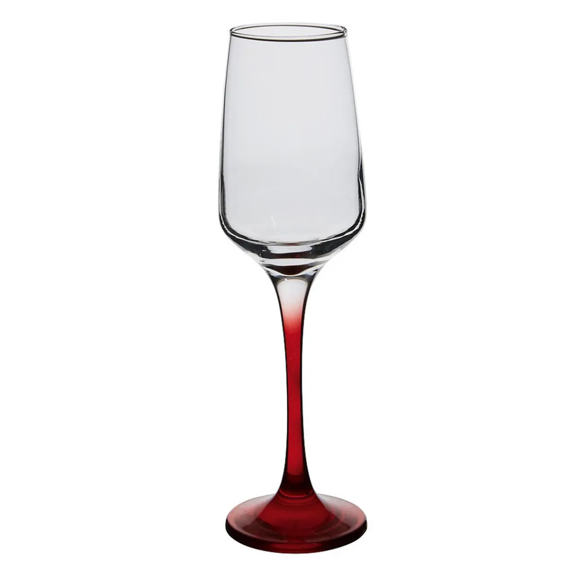Gifi Flûte à champagne rouge translucide x6| Vaisselle Et Accessoires De Table
