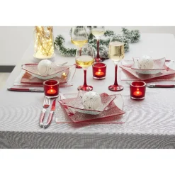 Gifi Flûte à champagne rouge translucide x6| Vaisselle Et Accessoires De Table