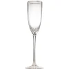 Gifi Flûte avec filet argenté en verre| Vaisselle Et Accessoires De Table