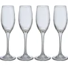 Gifi Flûte en verre argenté x4| Vaisselle Et Accessoires De Table