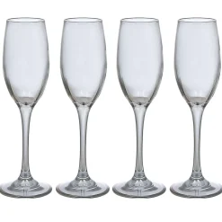 Gifi Flûte en verre argenté x4| Vaisselle Et Accessoires De Table