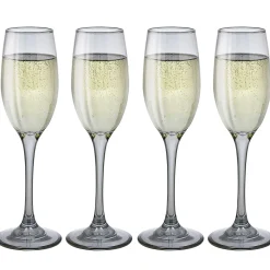 Gifi Flûte en verre argenté x4| Vaisselle Et Accessoires De Table