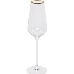 Gifi Flûte en verre avec liseré doré 23 cl x4| Vaisselle Et Accessoires De Table