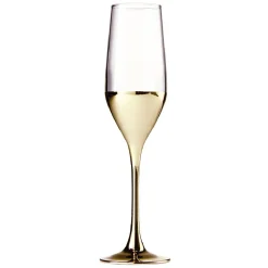 Gifi Flûte en verre Oksana dorée 17cL x4| Vaisselle Et Accessoires De Table