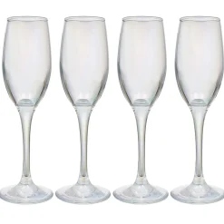 Gifi Flûte en verre transparent irisé x4| Vaisselle Et Accessoires De Table