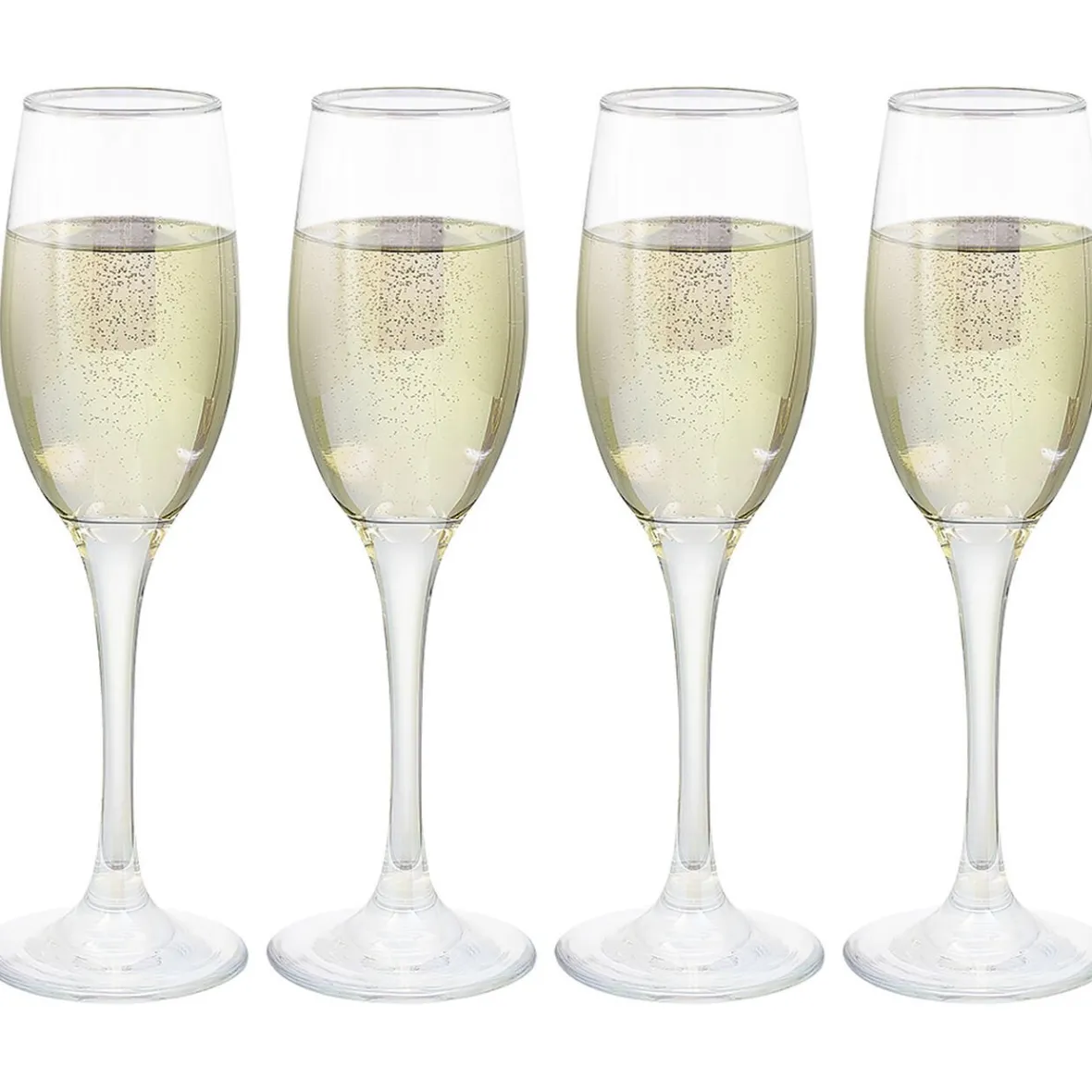 Gifi Flûte en verre transparent irisé x4| Vaisselle Et Accessoires De Table
