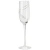 Gifi Flûte verre transparent liseré doré x4| Vaisselle Et Accessoires De Table