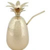 Gifi Gobelet ananas doré avec couvercle| Vaisselle Et Accessoires De Table