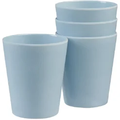 Gifi Gobelet bleu en bambou x 4| Vaisselle Et Accessoires De Table