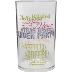 Gifi Gobelet en plastique transparent motif multicolore| Vaisselle Et Accessoires De Table