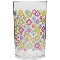 Gifi Gobelet en plastique transparent motif multicolore| Vaisselle Et Accessoires De Table