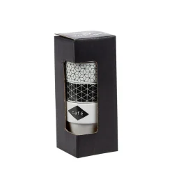 Gifi Gobelet en porcelaine design blanc noir 11 cl x4| Vaisselle Et Accessoires De Table