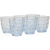 Vaisselle Et Accessoires De Table<Gifi Gobelet en verre Agathe motif relief diamant transparent bleu x6