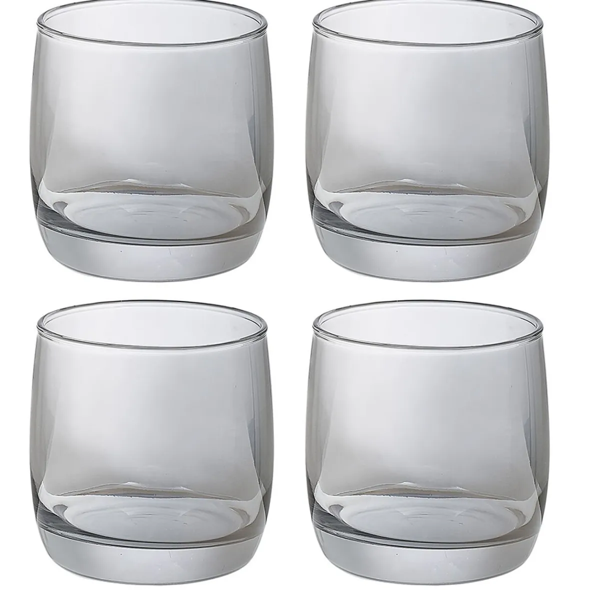 Gifi Gobelet en verre argenté x4| Vaisselle Et Accessoires De Table