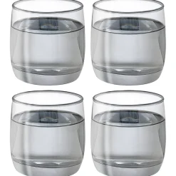 Gifi Gobelet en verre argenté x4| Vaisselle Et Accessoires De Table