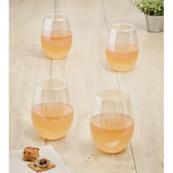 Gifi Gobelet en verre irisé ovale x4| Vaisselle Et Accessoires De Table