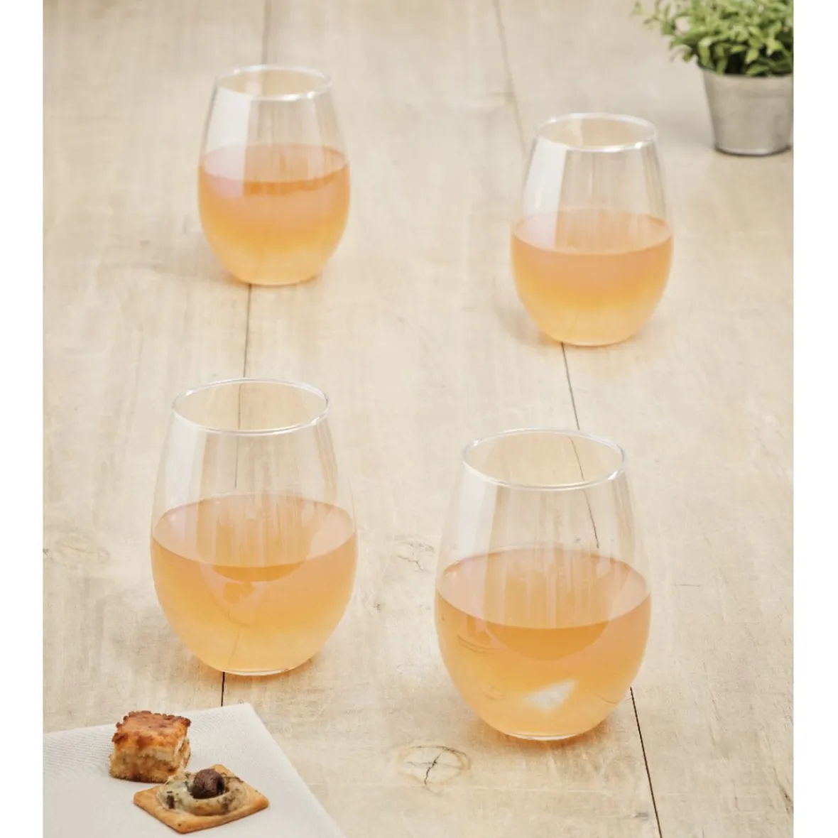 Gifi Gobelet en verre irisé ovale x4| Vaisselle Et Accessoires De Table