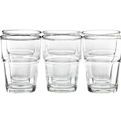 Gifi Gobelet en verre transparent empilable x 6| Vaisselle Et Accessoires De Table