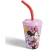 Gifi Gobelet enfant avec paille Minnie Mouse Ø9xH16,3cm| Vaisselle Et Accessoires De Table