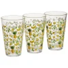 Gifi Gobelet haut verre transparent motif fruit exotique jaune 30cl x3| Vaisselle Et Accessoires De Table