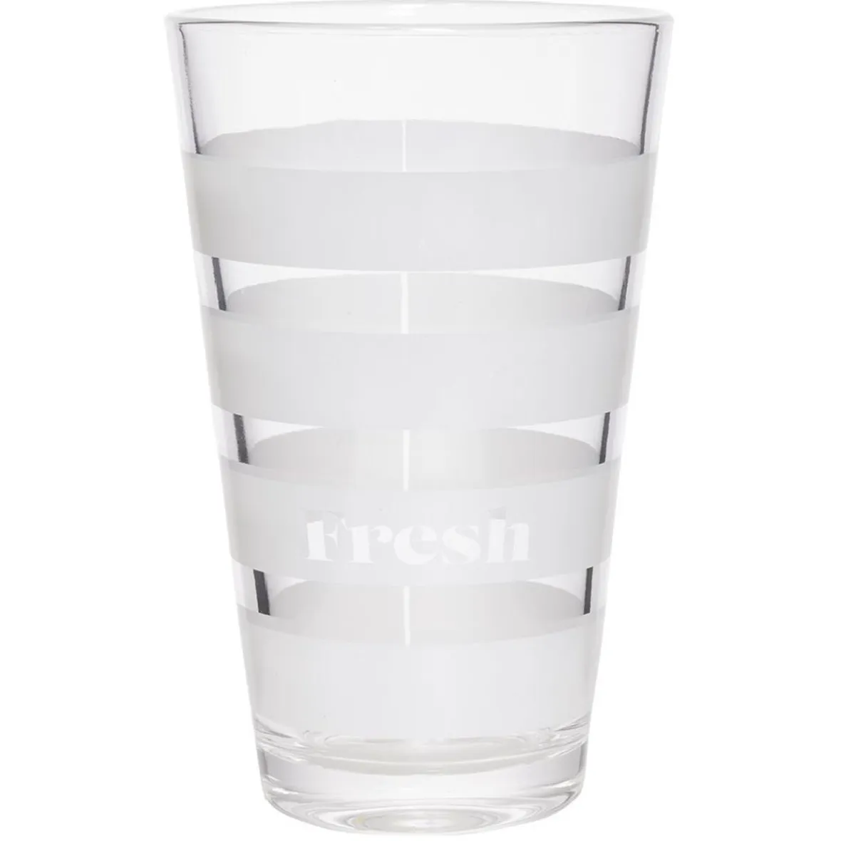 Gifi Gobelet haut verre transparent rayure horizontale blanche 30cl x3| Vaisselle Et Accessoires De Table
