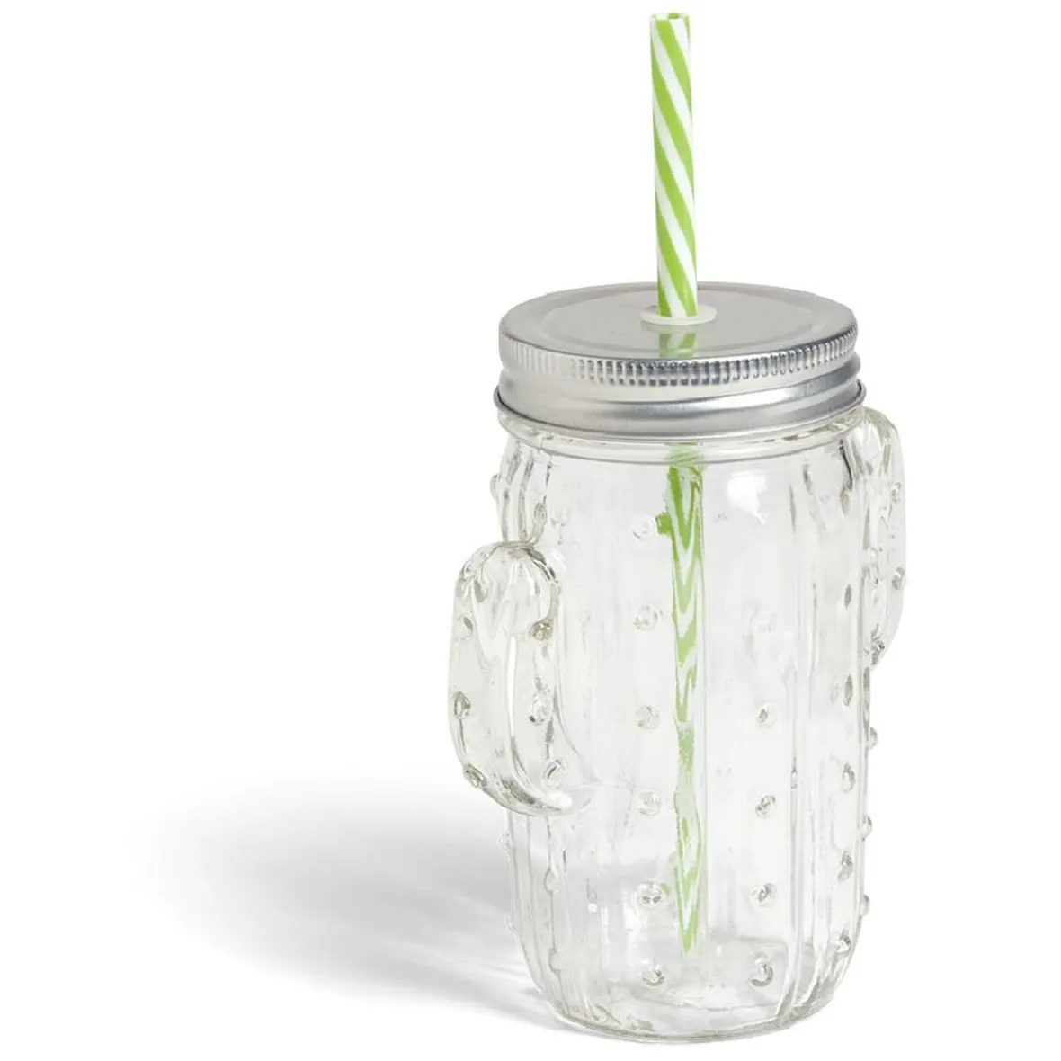 Vaisselle Et Accessoires De Table<Gifi Gobelet 460ml forme cactus avec paille verre transparent