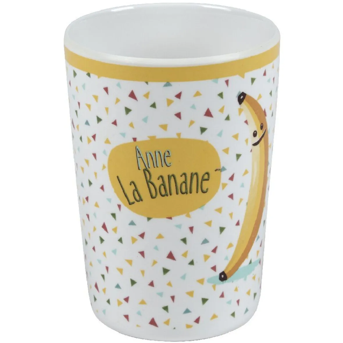 Gifi Gobelet mélaminé enfant design Anne La Banane| Vaisselle Et Accessoires De Table