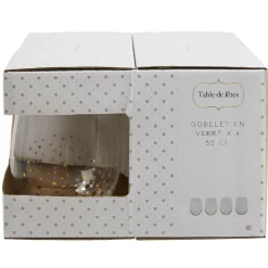 Vaisselle Et Accessoires De Table<Gifi Gobelet ovales pois doré x4
