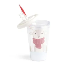 Gifi Gobelet paille Noël 470ml - 2 modèles| Vaisselle Et Accessoires De Table