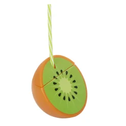 Gifi Gobelet plastique et paille en forme de kiwi| Vaisselle Et Accessoires De Table