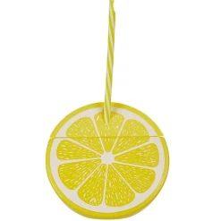 Gifi Gobelet plastique et paille en forme de citron| Vaisselle Et Accessoires De Table