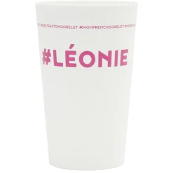 Gifi Gobelet plastique prénom #LÉONIE 33cl| Vaisselle Et Accessoires De Table