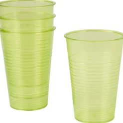 Gifi Gobelet plastique vert x4| Vaisselle Et Accessoires De Table