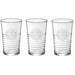 Gifi Gobelet strie embossée inscription Since 1825 transparent x3| Vaisselle Et Accessoires De Table