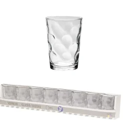 Gifi Gobelet verre motif embossé transparent 20 cl x8| Vaisselle Et Accessoires De Table
