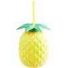 Gifi Gourde avec paille forme Ananas 700 ml| Vaisselle Et Accessoires De Table