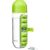 Gifi Gourde pilulier hebdomadaire transparente et verte| Vaisselle Et Accessoires De Table