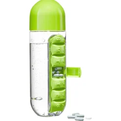 Gifi Gourde pilulier hebdomadaire transparente et verte| Vaisselle Et Accessoires De Table