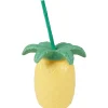 Gifi Gourde plastique et paille ananas| Vaisselle Et Accessoires De Table