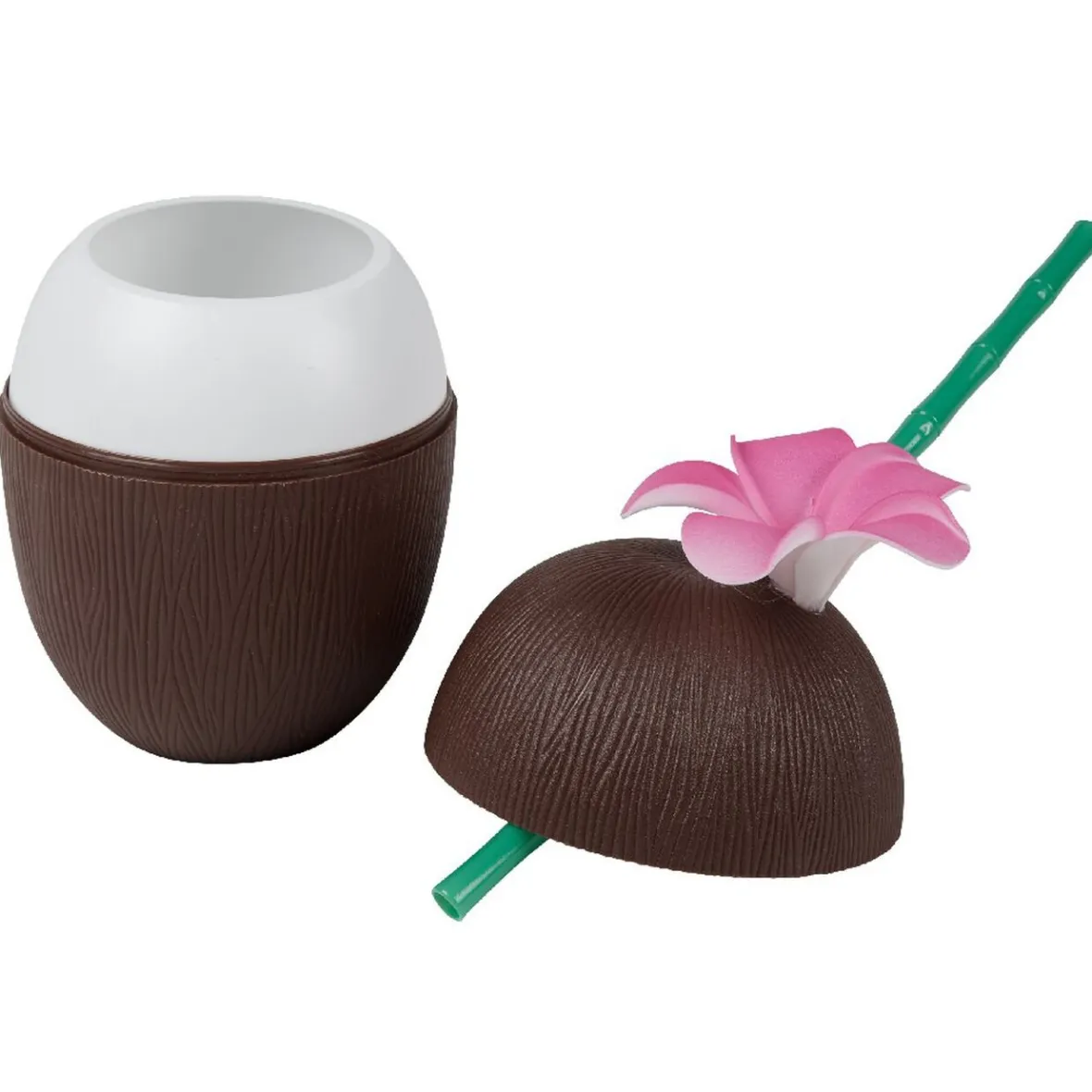 Gifi Gourde plastique et paille noix de coco| Vaisselle Et Accessoires De Table