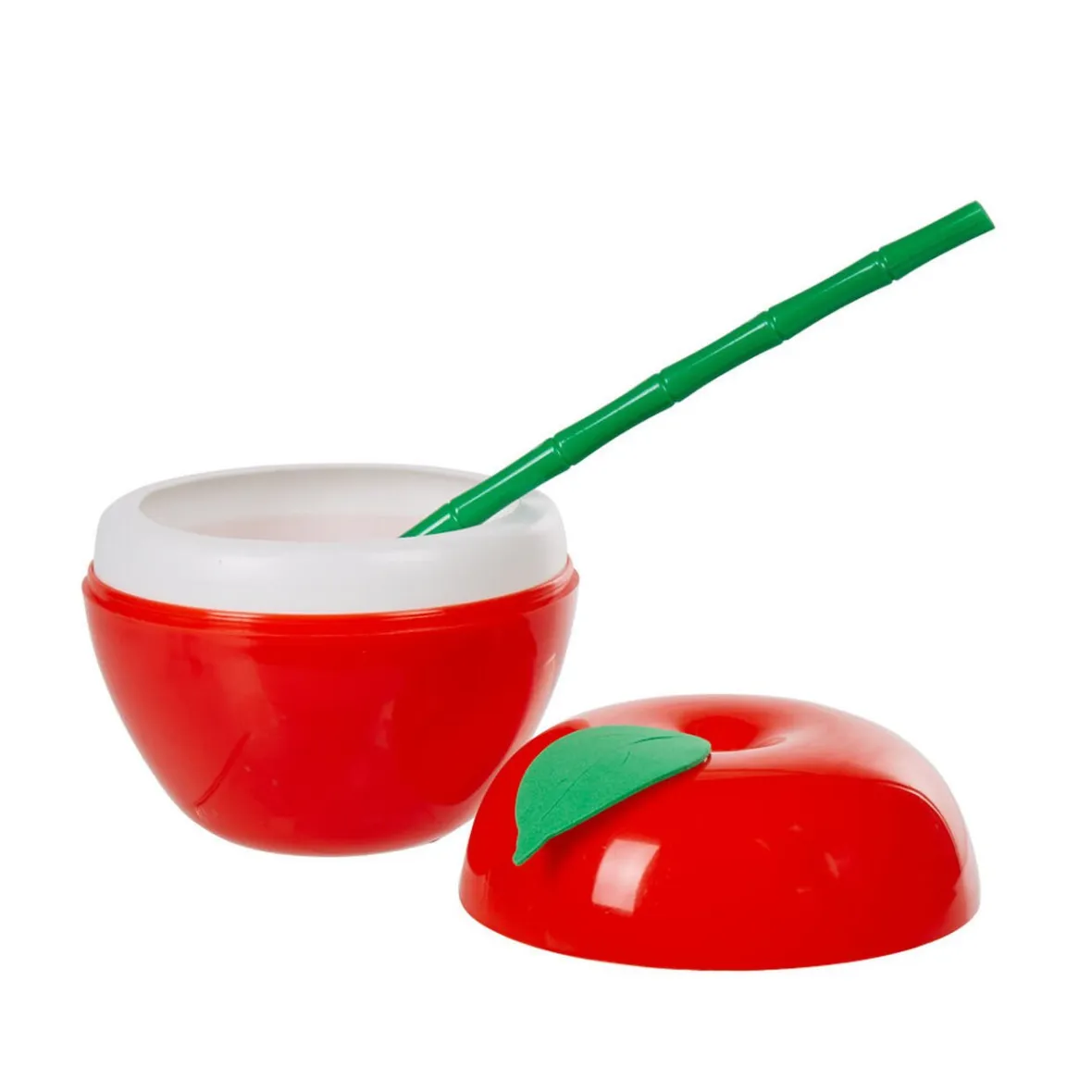 Gifi Gourde plastique et paille pomme| Vaisselle Et Accessoires De Table