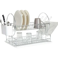 Rangement De Cuisine<Gifi Égouttoir 2 niveaux avec receveur blanc